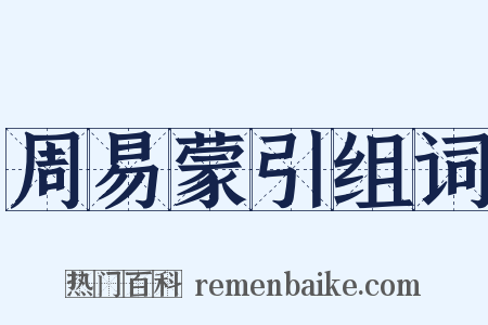 周易蒙引组词是什么意思的图片